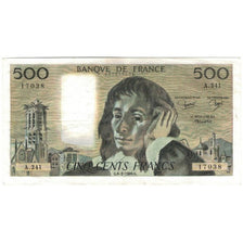 França, 500 Francs, Pascal, 1986, N.239, EF(40-45), Fayette:71.34, KM:156e