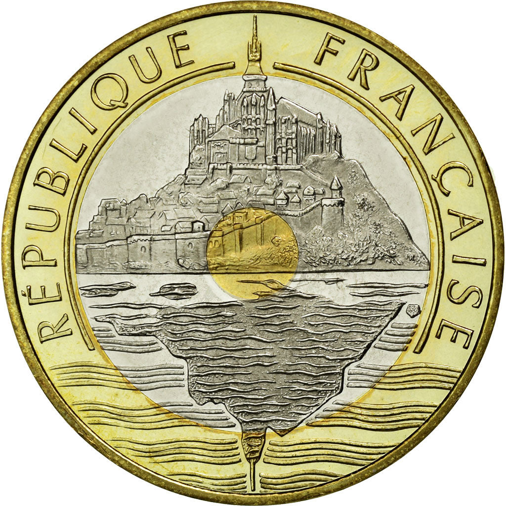 Monnaie, France, Mont Saint Michel, 20 Francs, 1996, FDC, Tri-Metallic