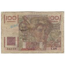 France, 100 Francs, 1952-10-02, VG(8-10), Fayette:28.34, KM:128d