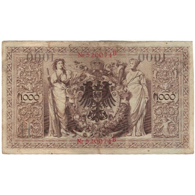 Banknote, Germany, 1000 Mark, 1910, 1910-04-21, KM:44b, VF(20-25)