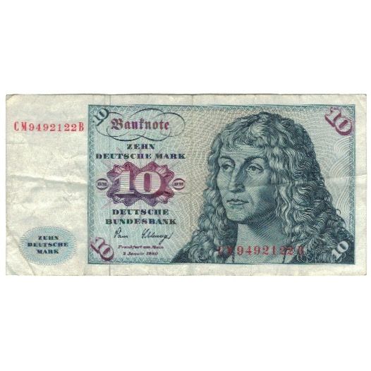 Banknote, GERMANY - FEDERAL REPUBLIC, 10 Deutsche Mark, 1980, KM:31c, VF(20-25)