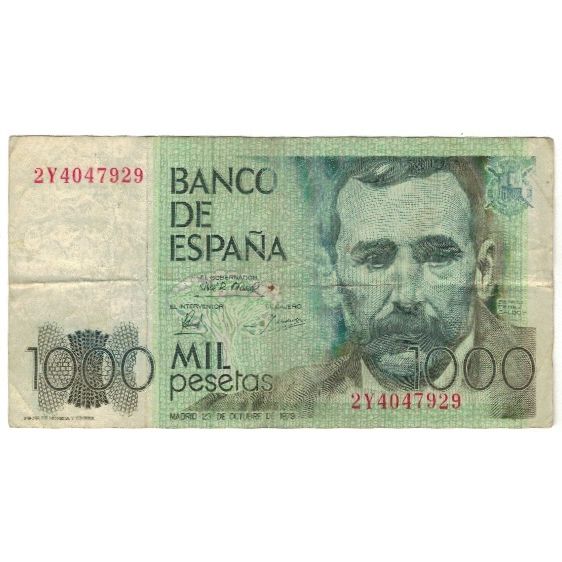 Banknote, Spain, 1000 Pesetas, 1979, 1979-10-23, KM:158, VF(20-25)