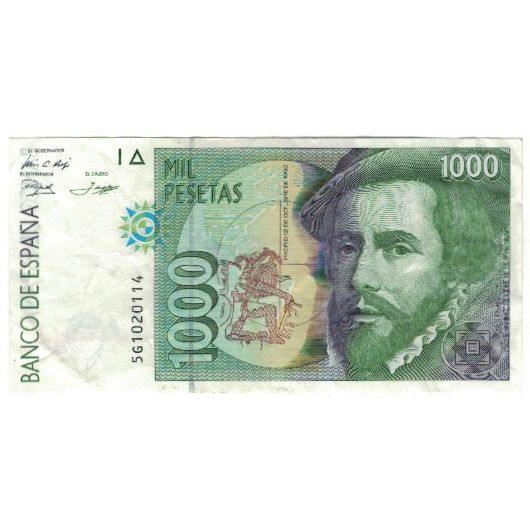 Banknote, Spain, 1000 Pesetas, 1992, 1992-10-12, KM:163, EF(40-45)