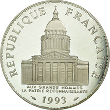 Moneta, Francja, Panthéon, 100 Francs, 1993, Paris, MS(65-70), Srebro
