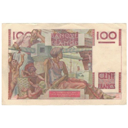 França, 100 Francs, 1946, 1946-10-03, EF(40-45), Fayette:28.9, KM:128a