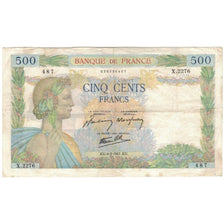 França, 500 Francs, La Paix, 1941, 1941-02-06, EF(40-45), Fayette:32.14, KM:95b