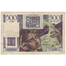 França, 500 Francs, Chateaubriand, 1945, 1945-07-19, EF(40-45), Fayette:34.1