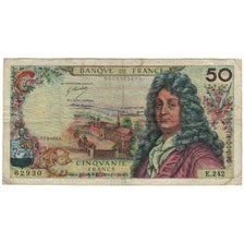 França, 50 Francs, Racine, 1974, 1974-02-07, VF(20-25), Fayette:64.26, KM:148d