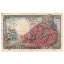 France, 20 Francs, Pêcheur, 1942, P. Rousseau and R. Favre-Gilly, 1942-09-24