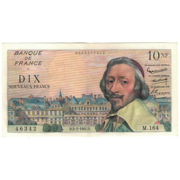 Frankrijk, 10 Nouveaux Francs, 1961, 1961-02-02, SUP+, Fayette:57.14, KM:142a