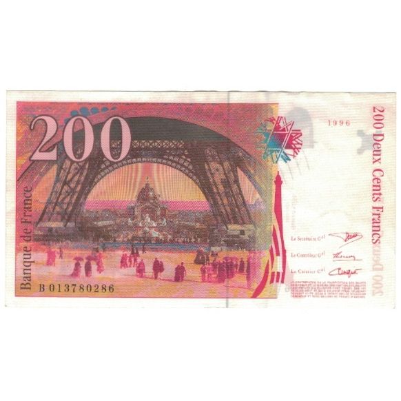 France, 200 Francs, Eiffel, 1996, VF(30-35), Fayette:75.02, KM:159b