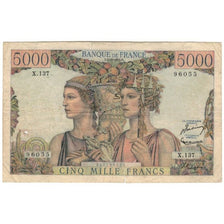 Francia, 5000 Francs, Terre et Mer, 1952, 1952-02-07, RC, Fayette:48.6, KM:131c