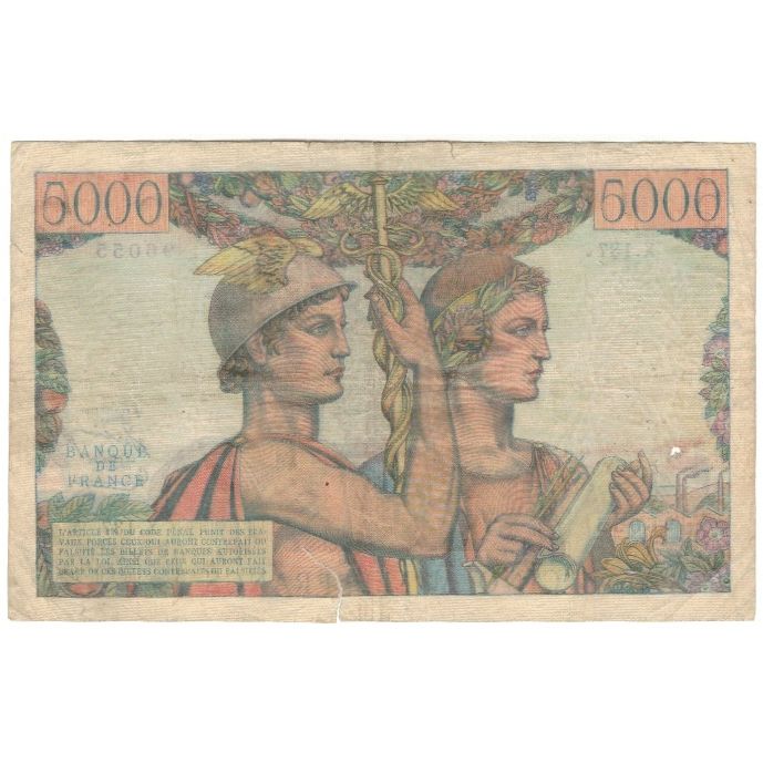 Francia, 5000 Francs, Terre et Mer, 1952, 1952-02-07, RC, Fayette:48.6, KM:131c