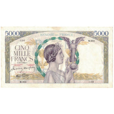 Francia, 5000 Francs, Victoire, 1942, 1942-07-09, BB+, Fayette:46.38, KM:97c