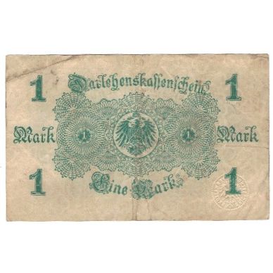 Banknote, Germany, 1 Mark, 1914, 1914-08-12, KM:51, VF(20-25)