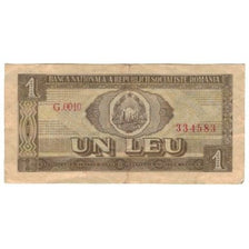 Banknote, Romania, 1 Leu, 1966, 1966-, KM:91a, VF(20-25)