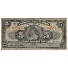 Banknote, Peru, 5 Soles, 1947, 1947-10-17, KM:66a, AG(1-3)