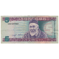 Geldschein, Lithuania, 5 Litai, 1993, KM:55a, S