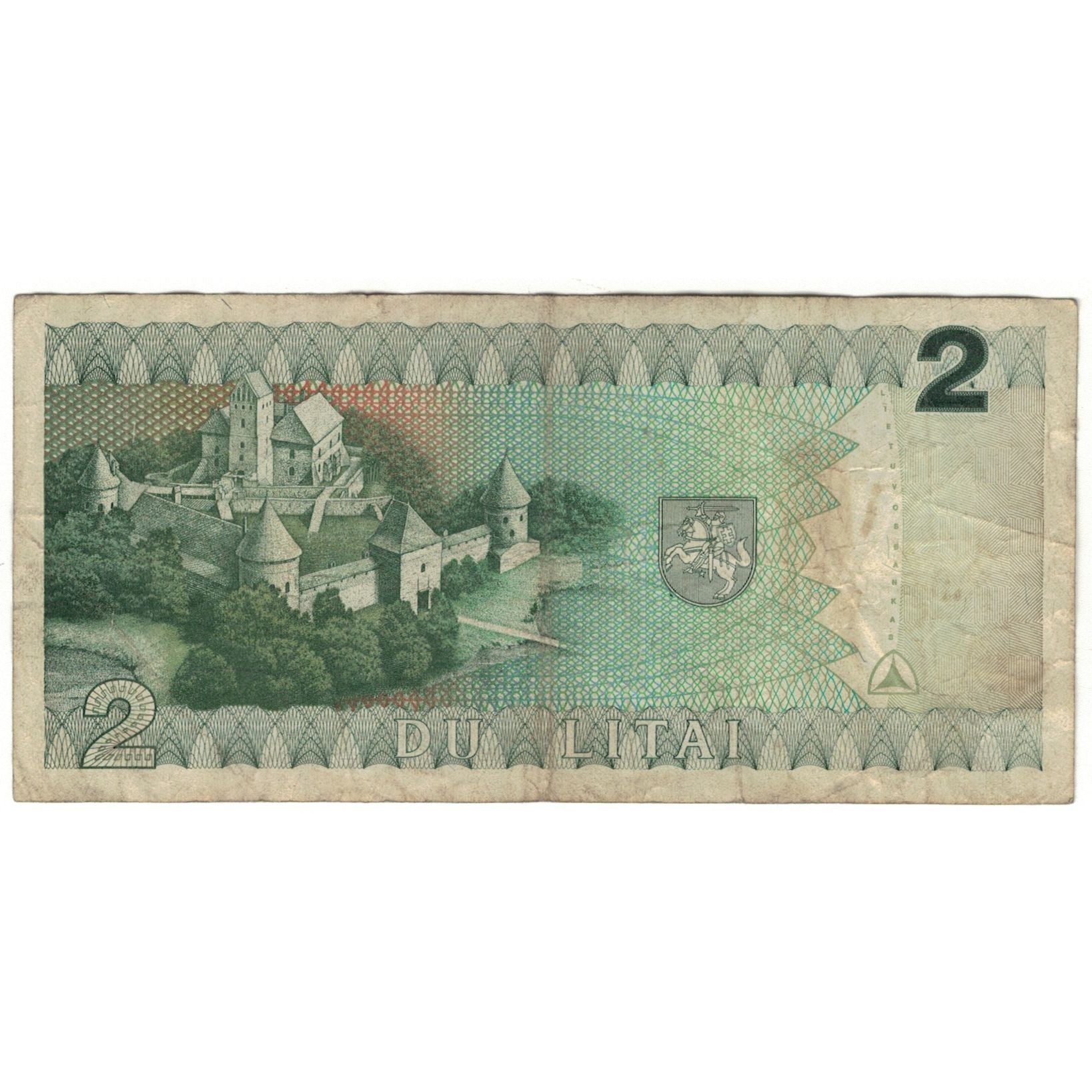 Banknot, Litwa, 2 Litai, 1993, KM:54a, VG(8-10)