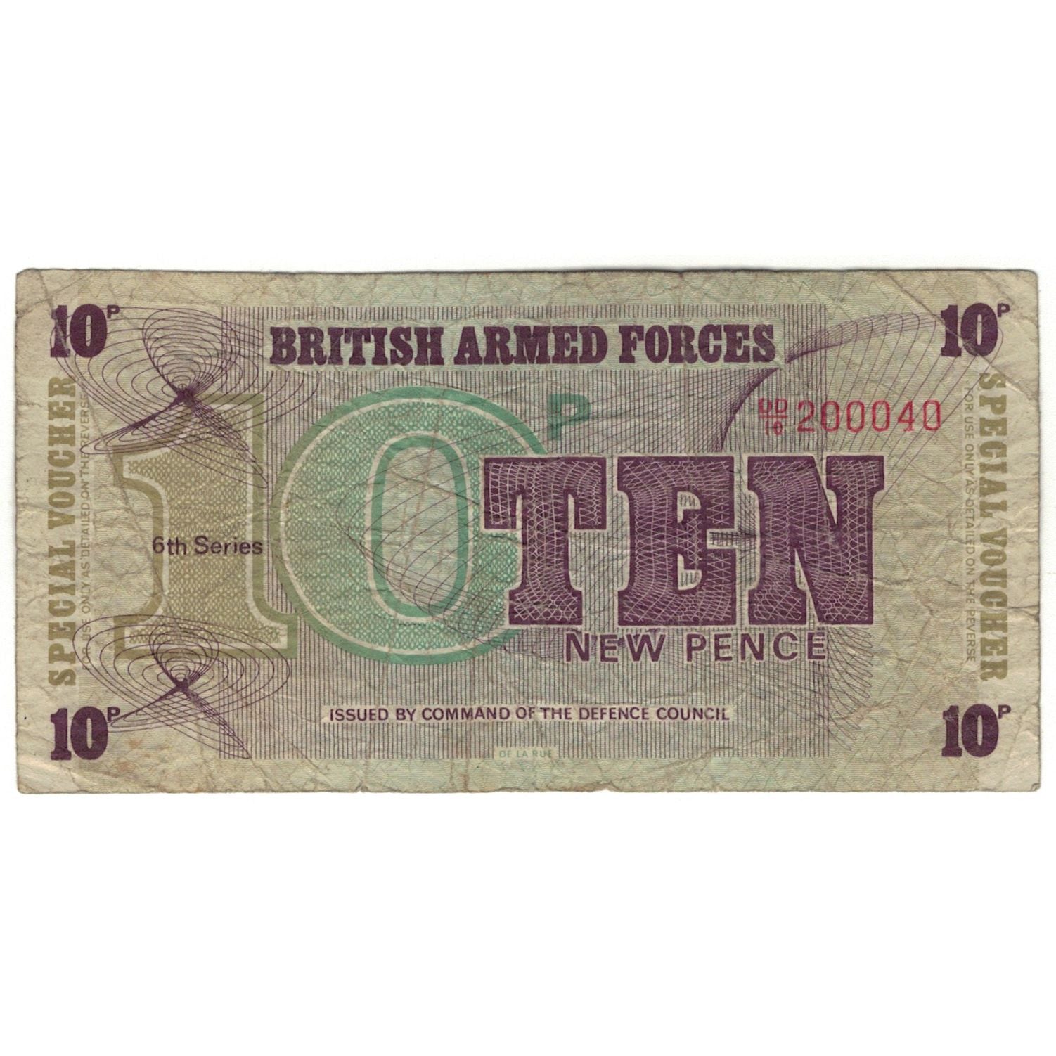 Banknote, Great Britain, 10 New Pence, KM:M45a, VG(8-10)