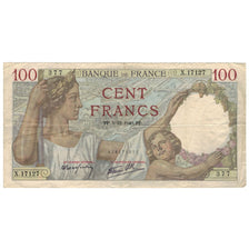 France, 100 Francs, Sully, 1940, 1940-12-05, EF(40-45), Fayette:26.42, KM:94