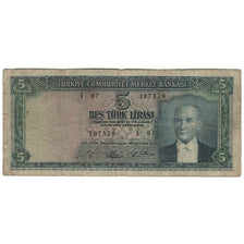 Banknote, Turkey, 5 Lira, 1930, 1930-06-11, KM:173a, VG(8-10)