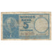 Biljet, Noorwegen, 5 Kroner, 1960, KM:30g, B