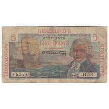 Gwadelupa, 5 Francs, VG(8-10), KM:31