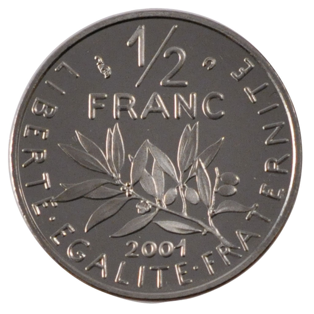 Francia, Semeuse, 1/2 Franc, 2001, Paris, FDC, Nichel, Gadoury:429a