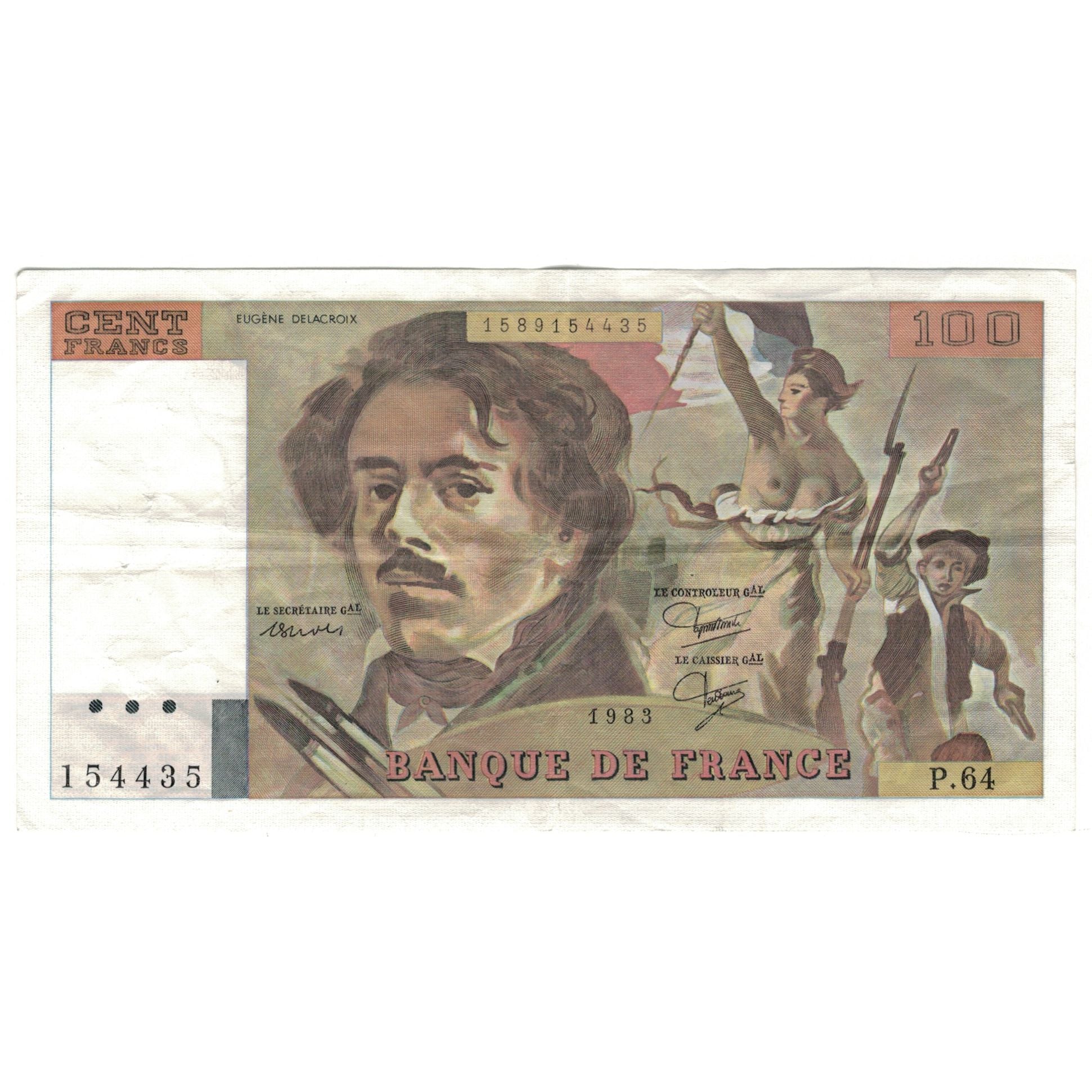 Banknote, France, 100 Francs, 1978, 1983, EF(40-45), Fayette:69.7, KM:154b