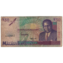 Banknote, Malawi, 50 Kwacha, 1995, 1995-06-01, KM:33, VG(8-10)