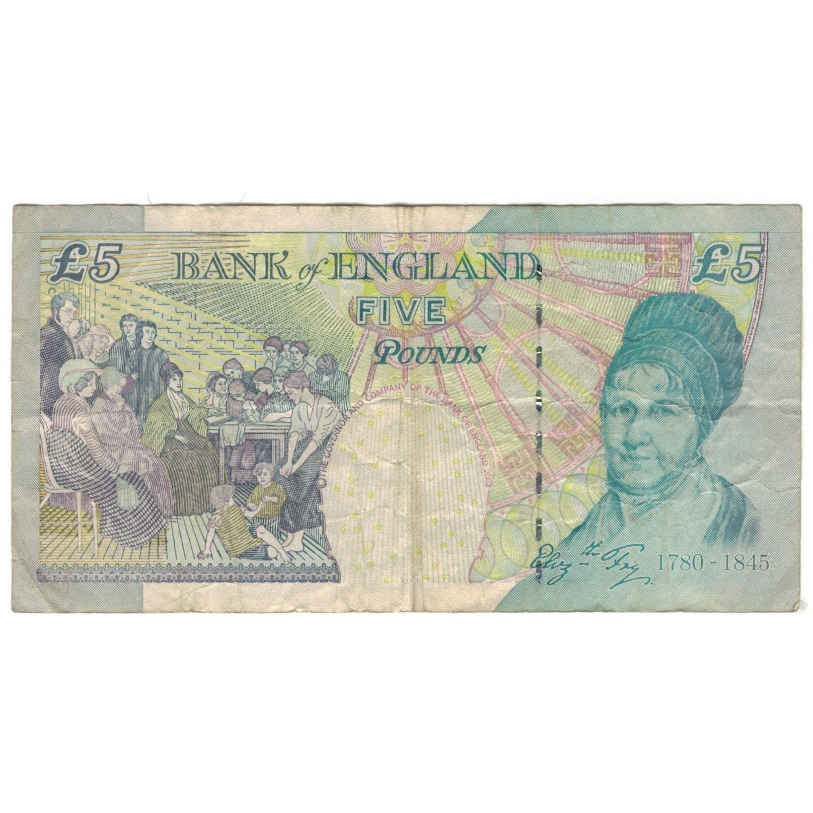 Geldschein, Großbritannien, 5 Pounds, KM:391c, S