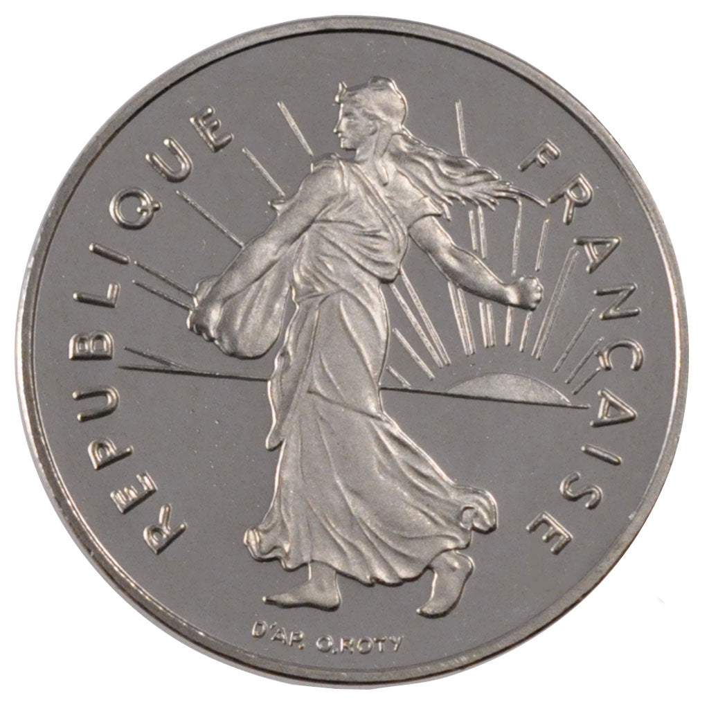 FRANCE, 1 Franc, 2001, MS(63), Nickel, Gadoury #474b, 6.00