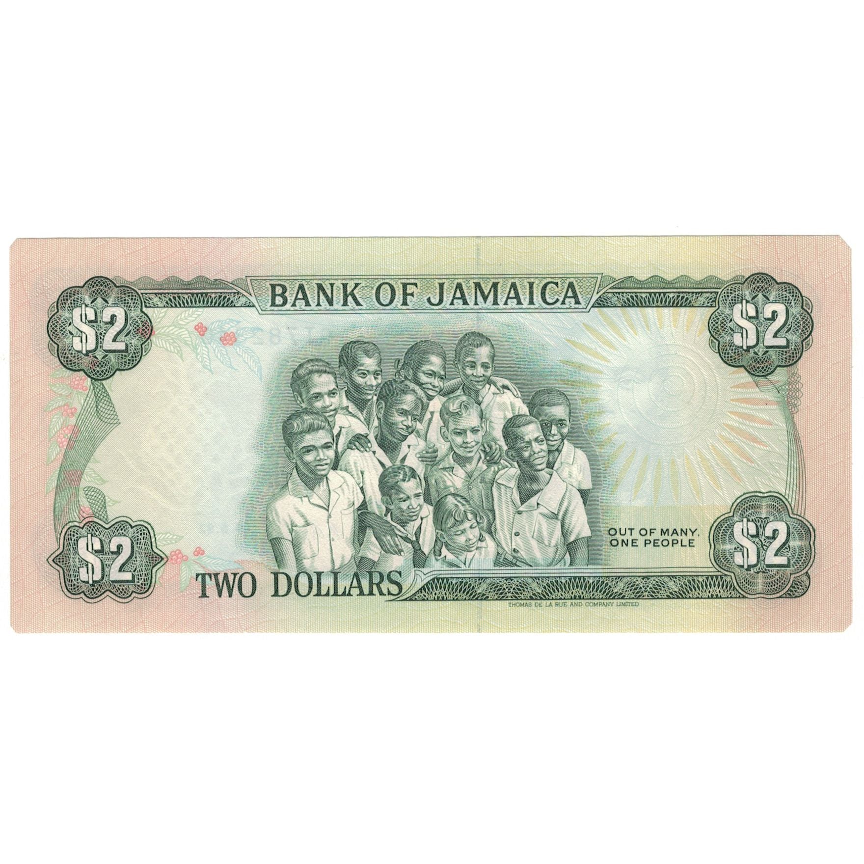 Banknote, Jamaica, 2 Dollars, 1985-1993, KM:69d, UNC(65-70)