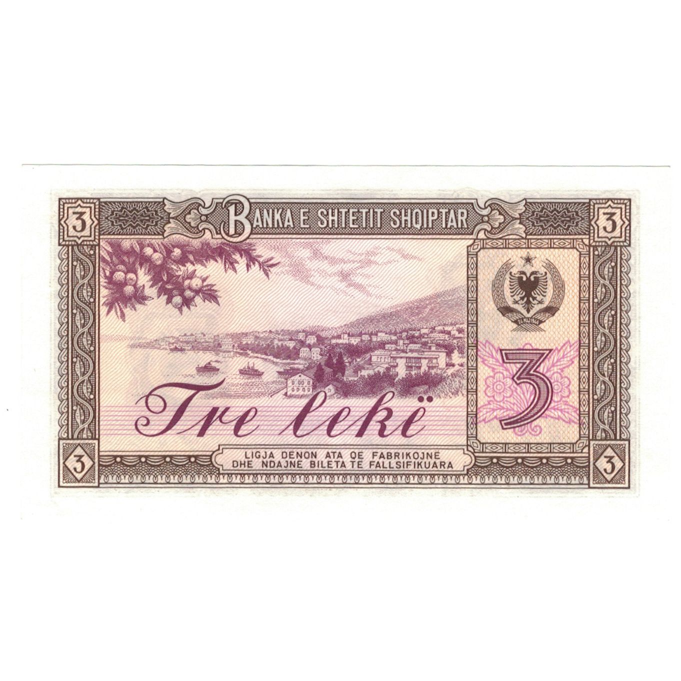 Banknote, Albania, 3 Lekë, 1976, KM:41a, UNC(65-70)