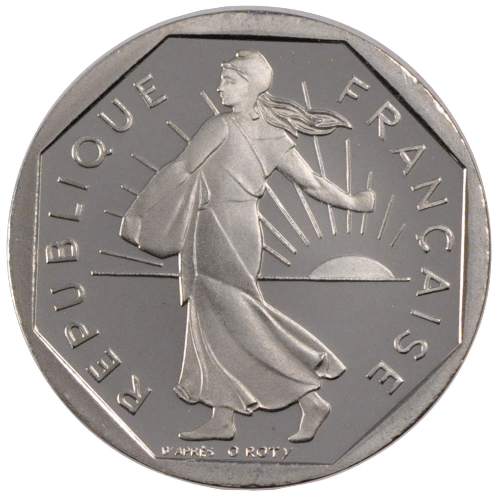 FRANCE, Semeuse, 2 Francs, 2001, KM #942.2, MS(65-70), Nickel, 26.5, Gadoury...
