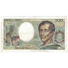 France, 200 Francs, Montesquieu, 1988, G.059, VF(20-25), Fayette:70.8, KM:155c