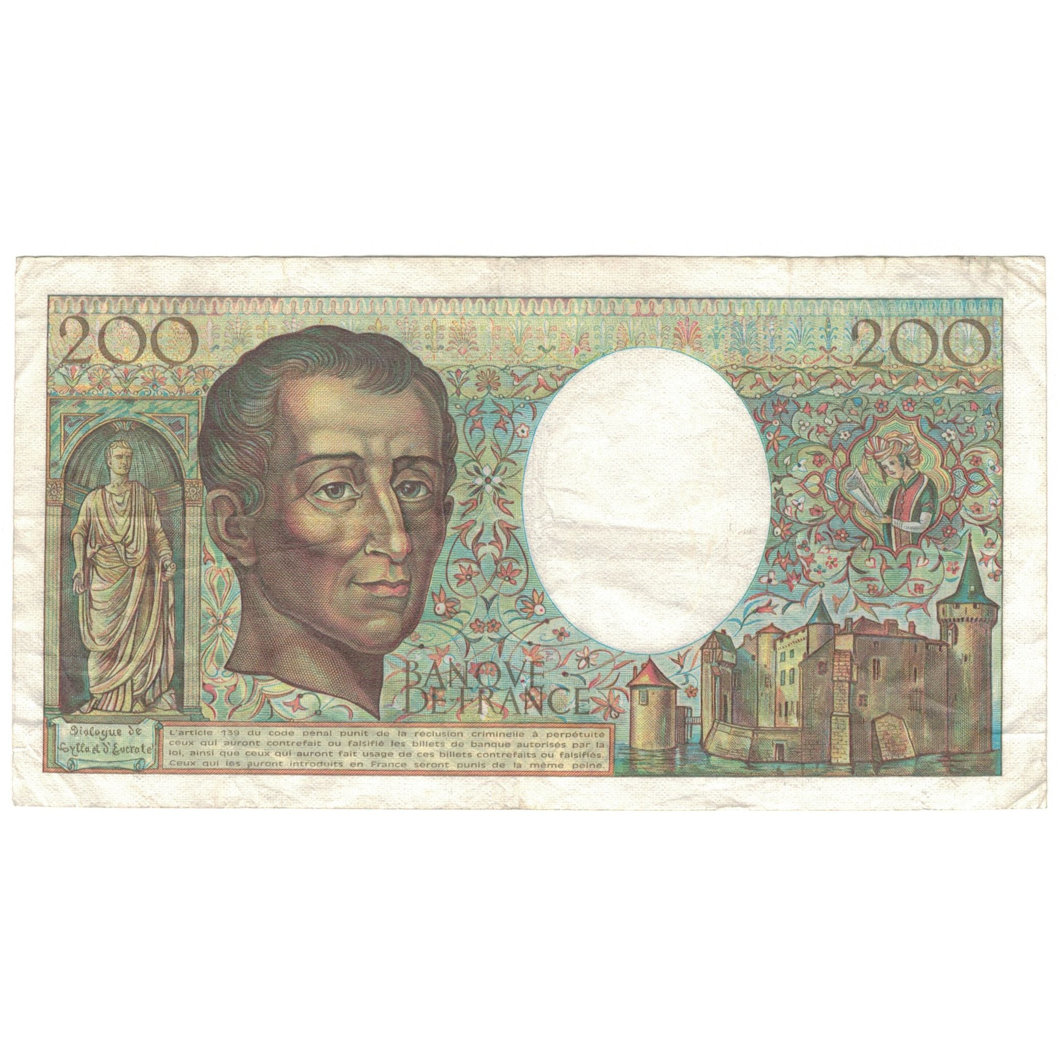 Frankreich, 200 Francs, Montesquieu, 1986, D.039, S, Fayette:70.06, KM:155a