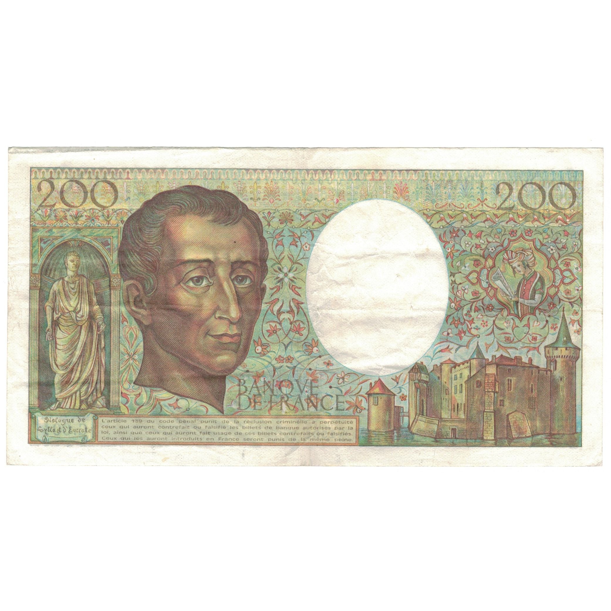 France, 200 Francs, 1981, C.004, VF(20-25), Fayette:70.1, KM:155a