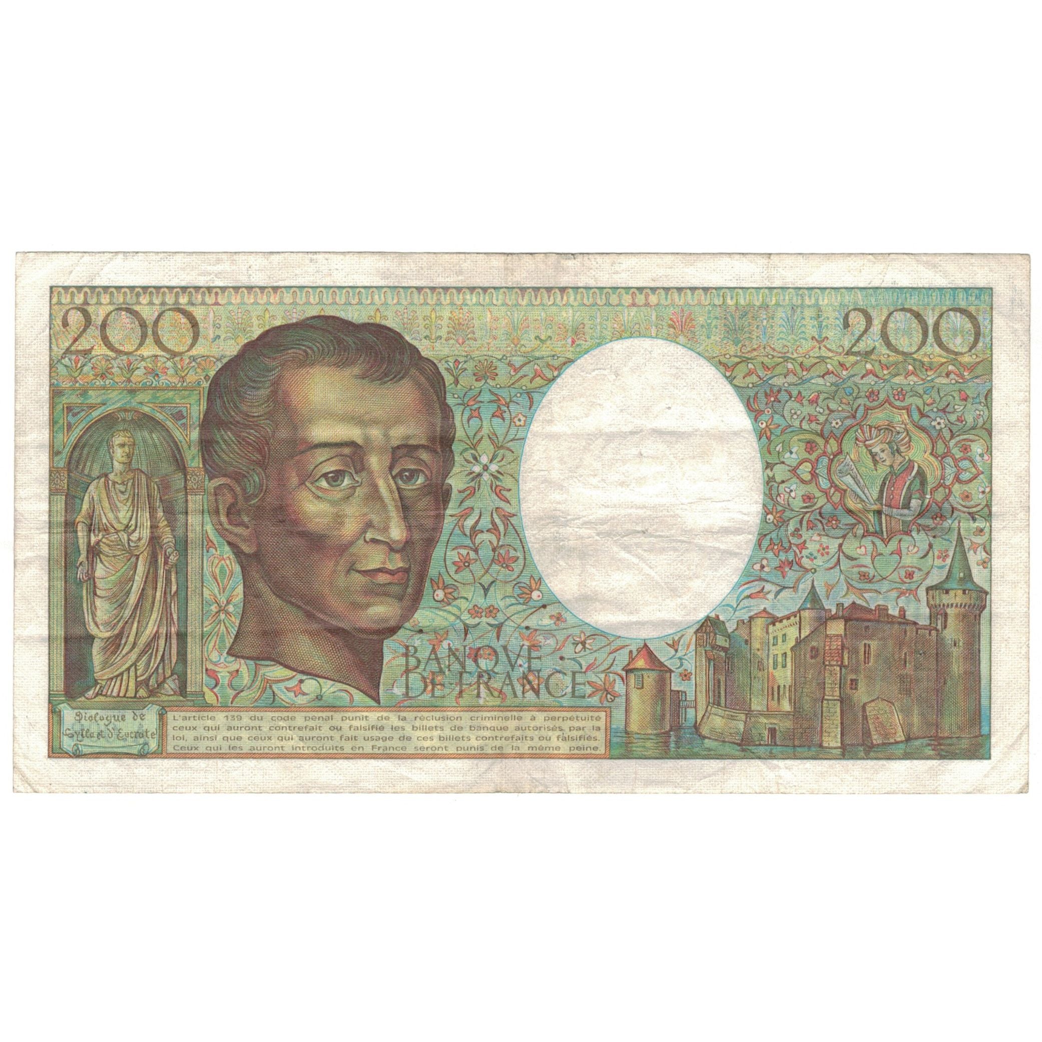 France, 200 Francs, 1981, A.008, VF(20-25), Fayette:70.1, KM:155a