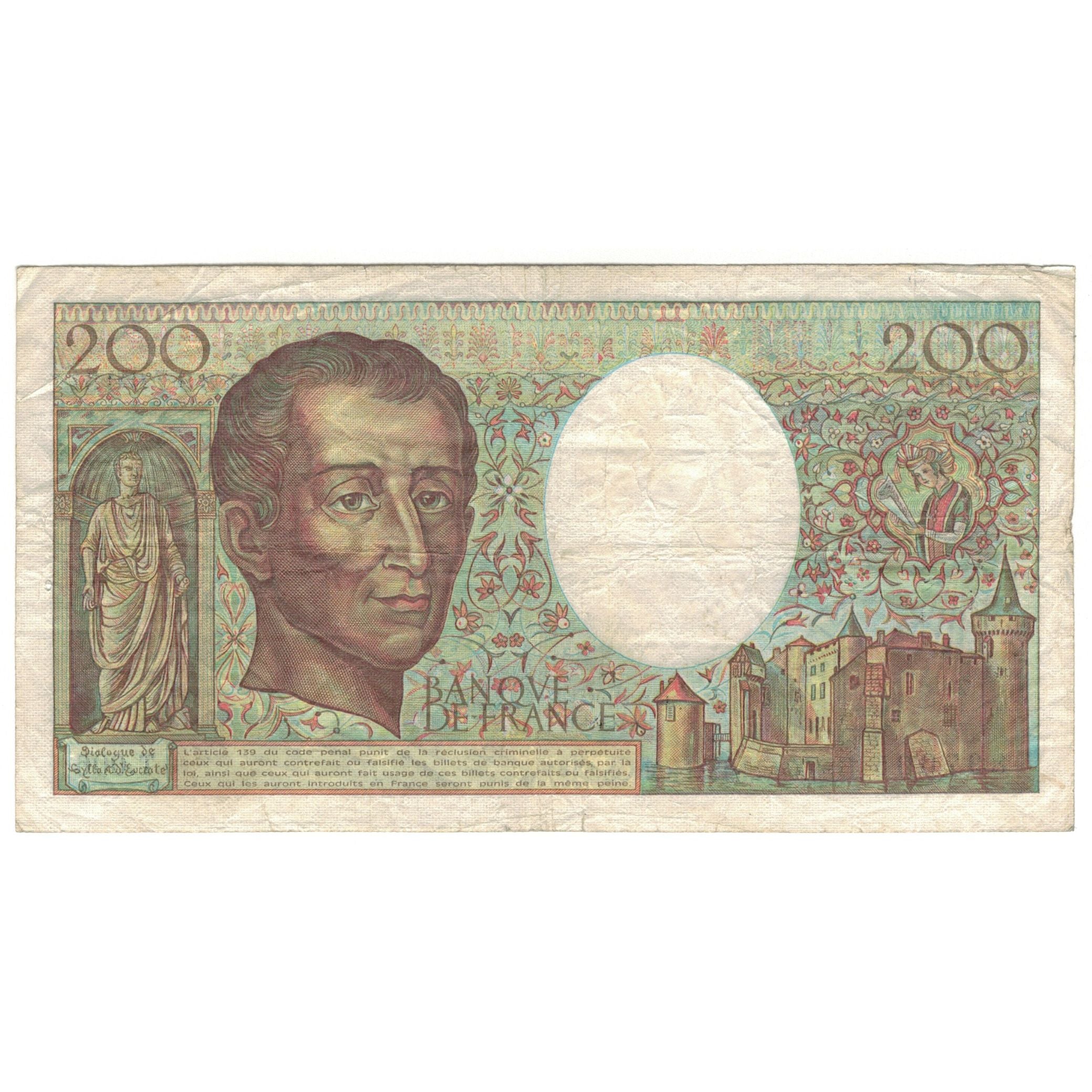 France, 200 Francs, 1981, T.006, VF(20-25), Fayette:70.1, KM:155a