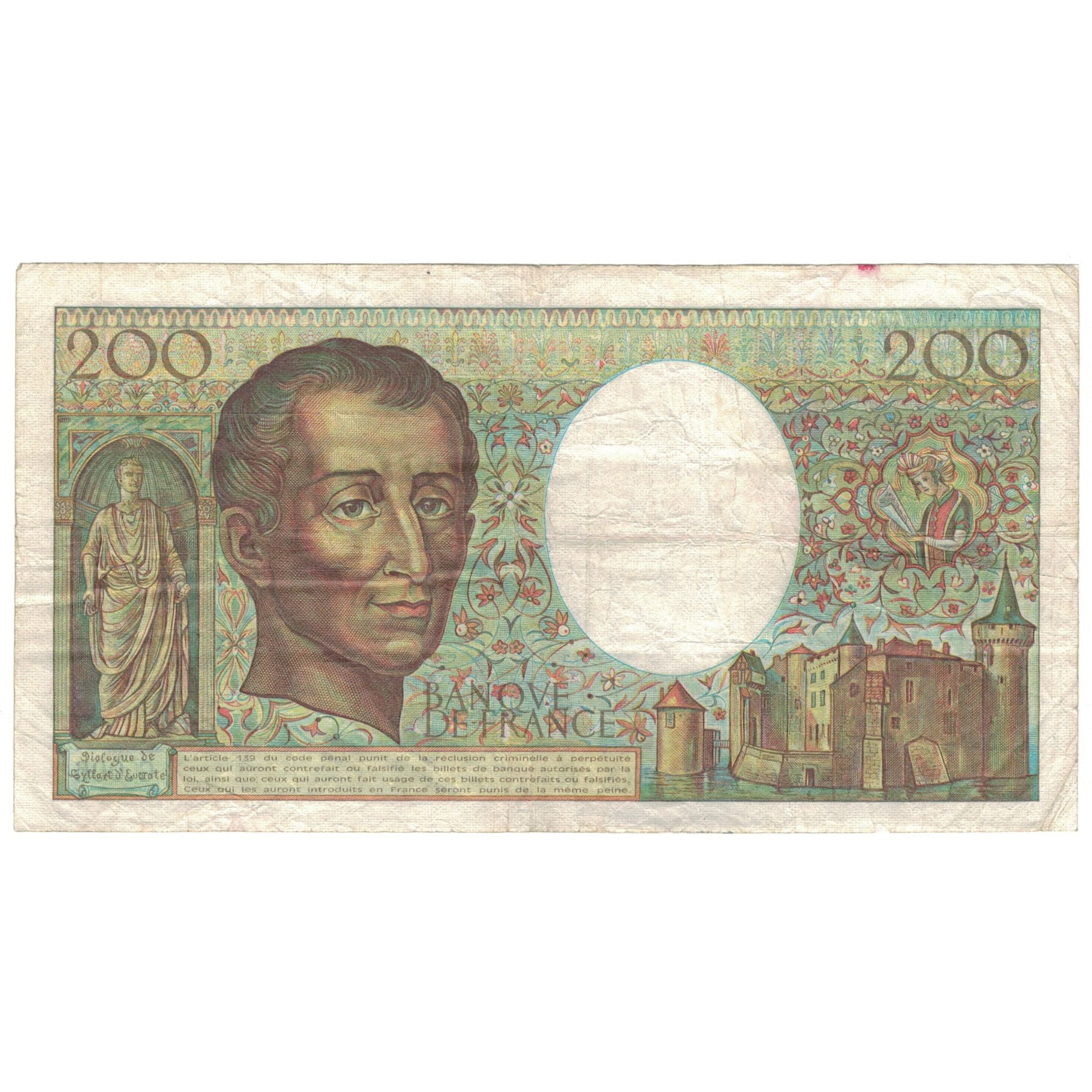 France, 200 Francs, 1981, G.006, VF(20-25), Fayette:70.1, KM:155a