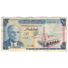 Nota, Tunísia, 1/2 Dinar, 1965, 1965-06-01, KM:62a, EF(40-45)