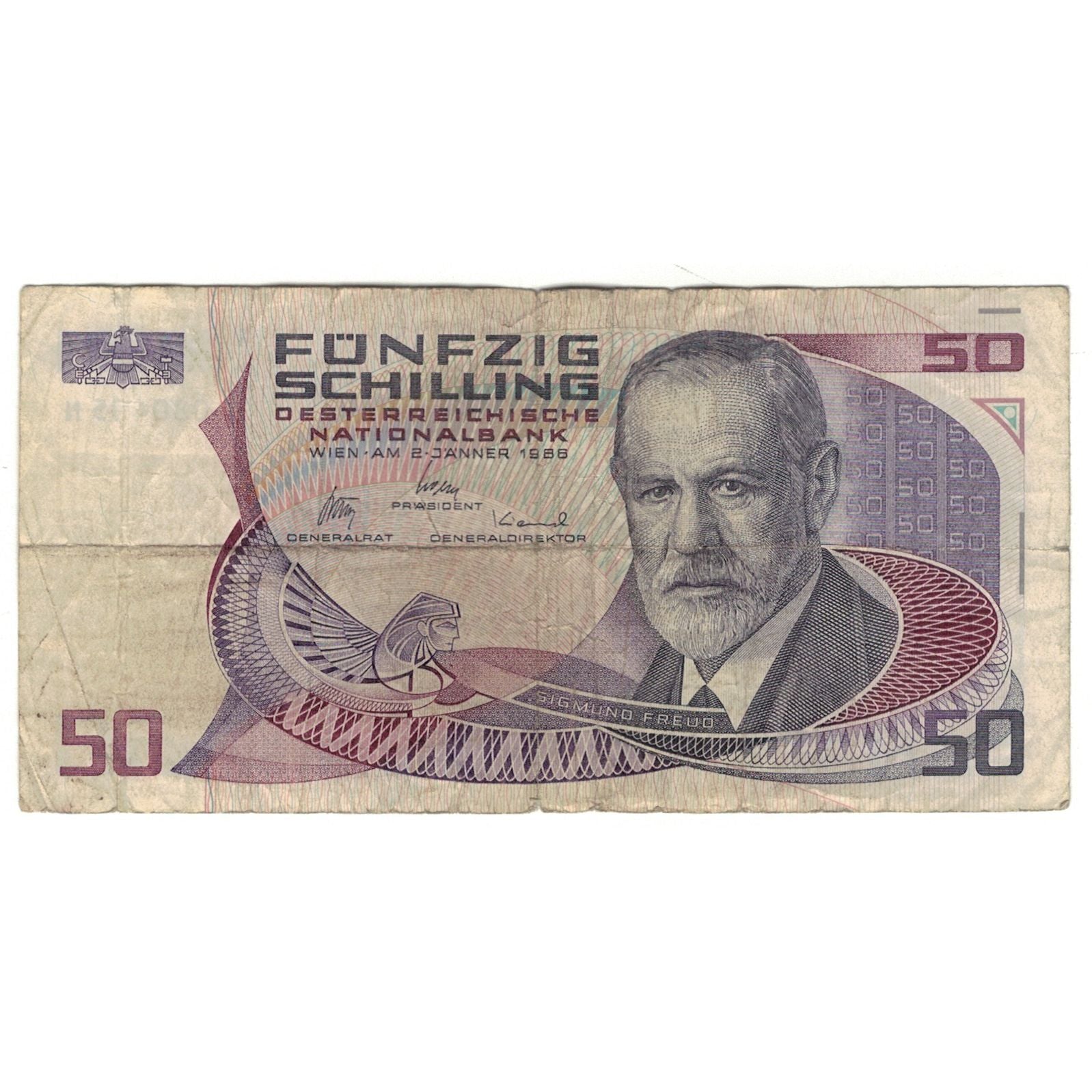 Banknote, Austria, 50 Schilling, 1986, 1986-01-02, KM:149, VG(8-10)