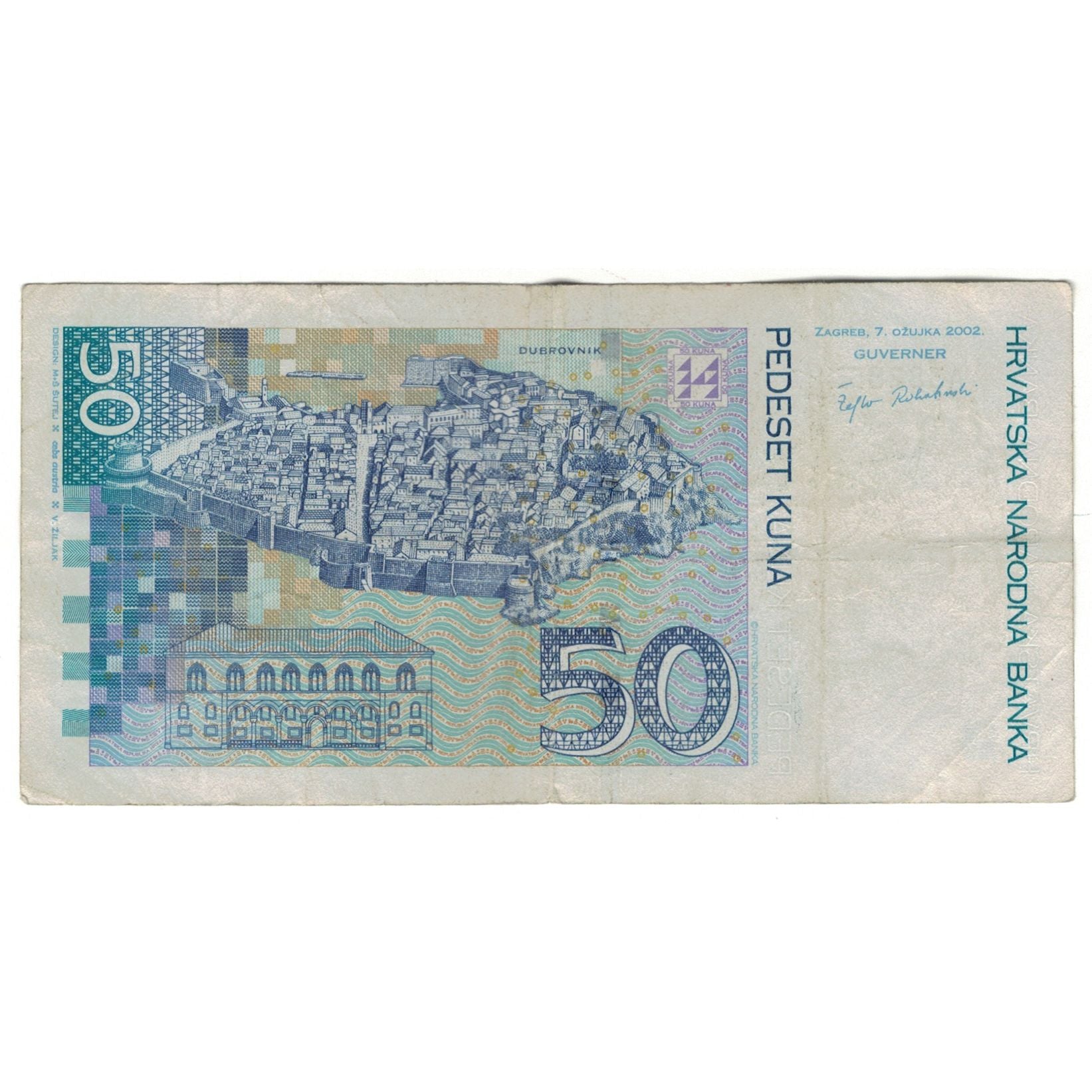 Banknote, Croatia, 50 Kuna, 2002, 7.3.2002, KM:40, VF(20-25)