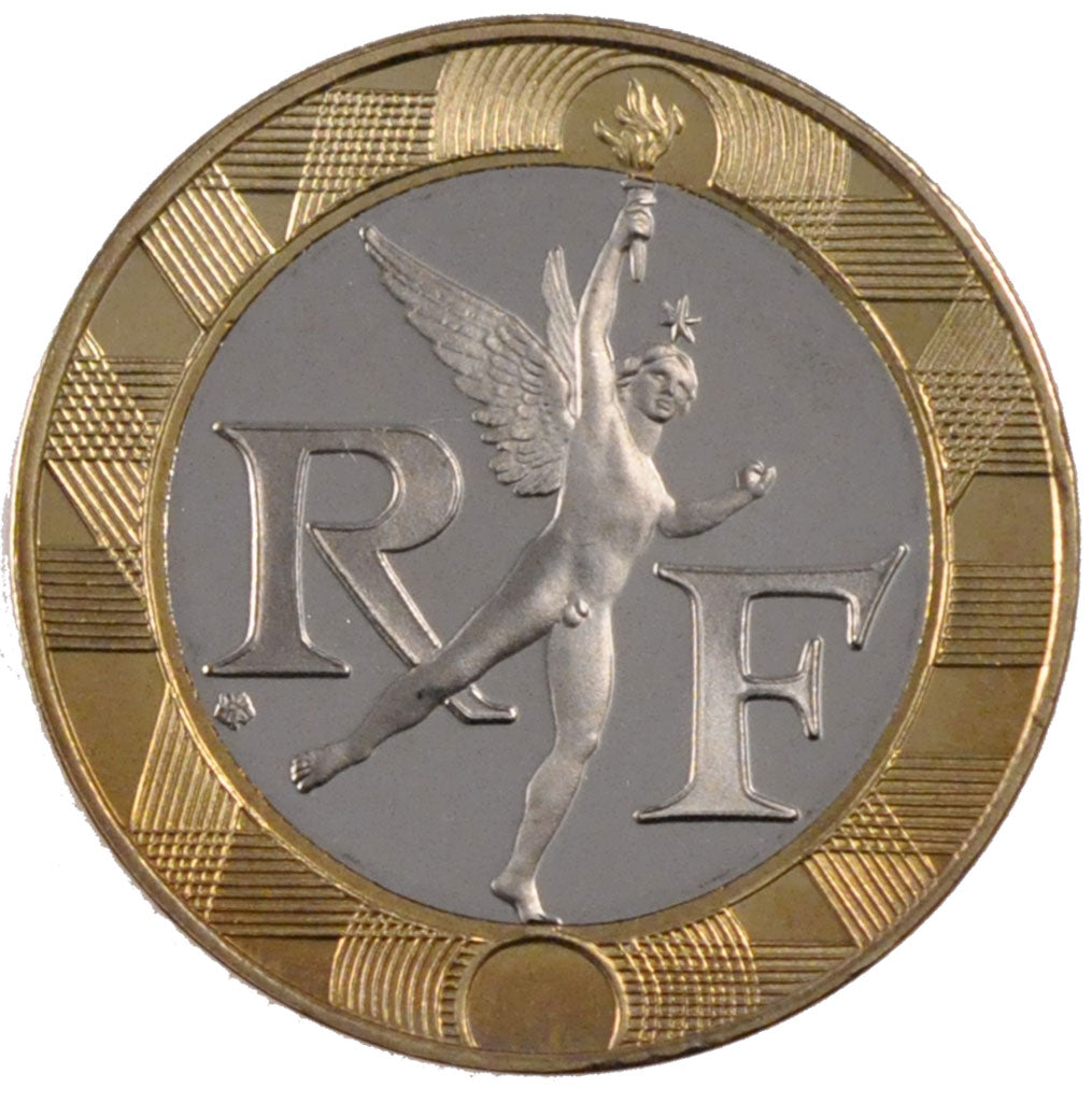 FRANCE, Génie, 10 Francs, 2001, KM #964.2, MS(65-70), Aluminum-Bronze, 23, G...