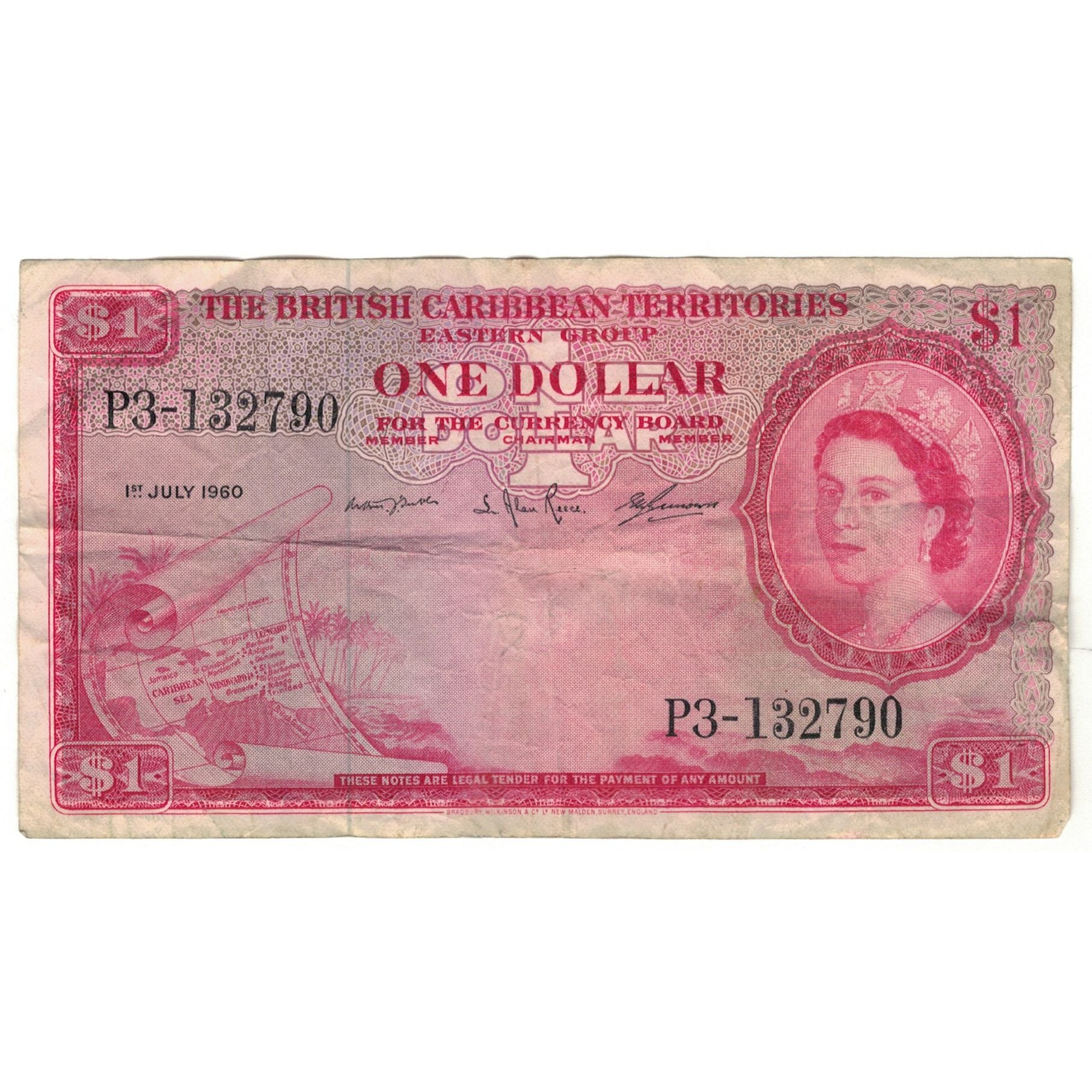 Banknote, British Caribbean Territories, 1 Dollar, 1960, 1960-07-01, KM:7c