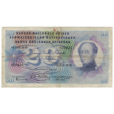 Banknote, Switzerland, 20 Franken, 1956, 1956-07-05, KM:46d, VG(8-10)