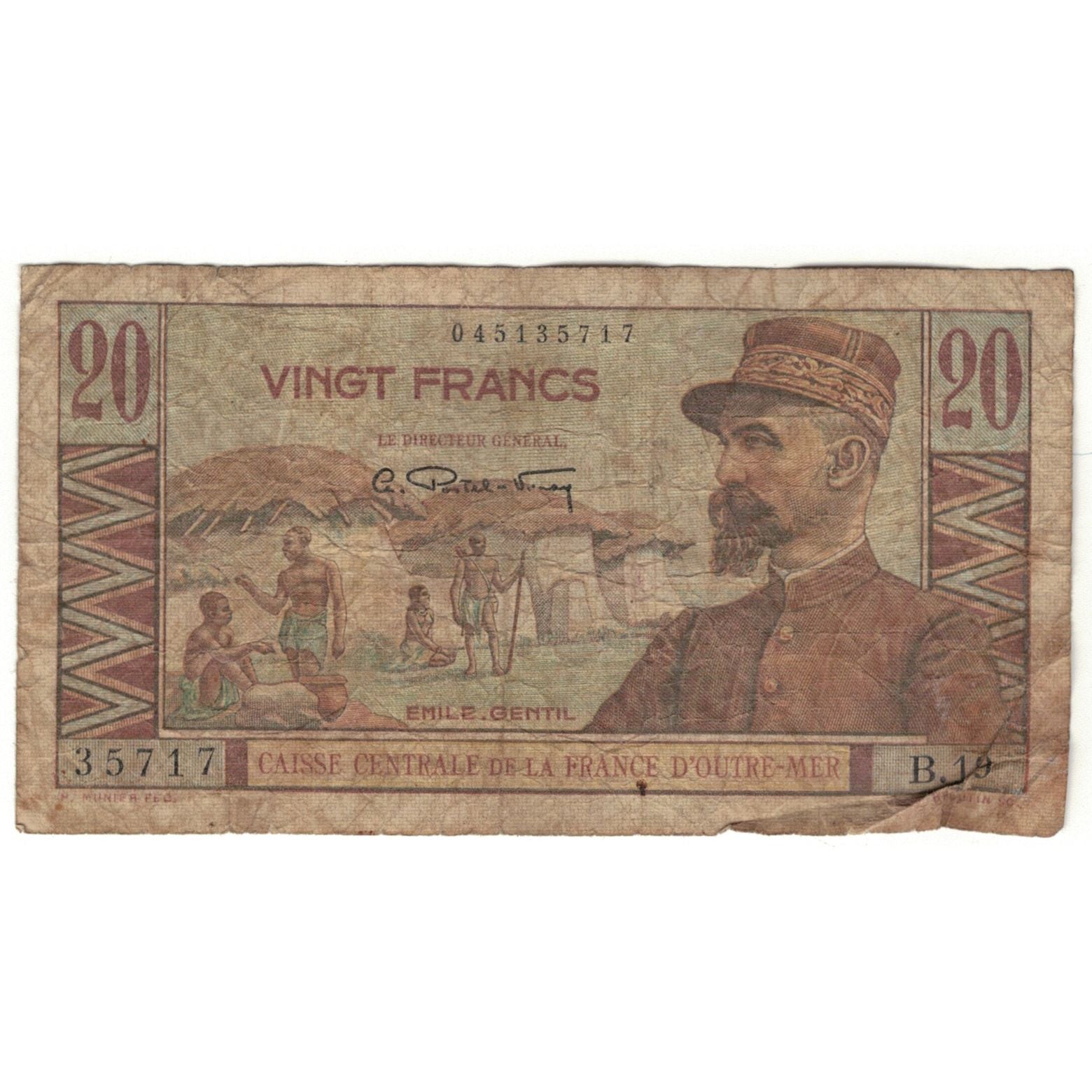 Banknote, French Equatorial Africa, 20 Francs, 1947-1952, Undated (1947), KM:22