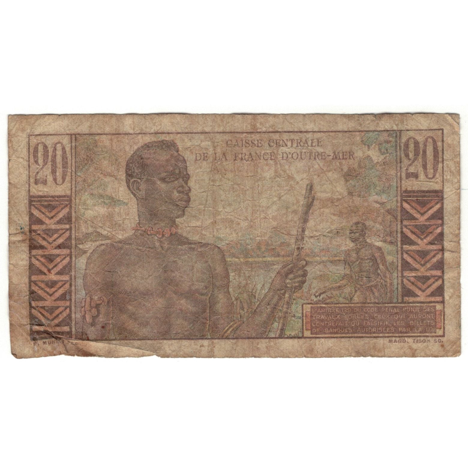 Banknote, French Equatorial Africa, 20 Francs, 1947-1952, Undated (1947), KM:22